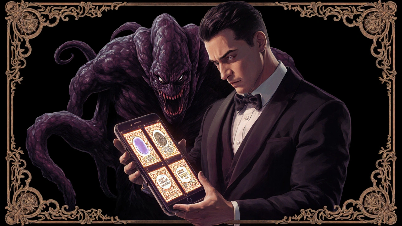 An artisan building a modular SDK toolbox while a bloated app struggles behind, in ornate vintage poster style