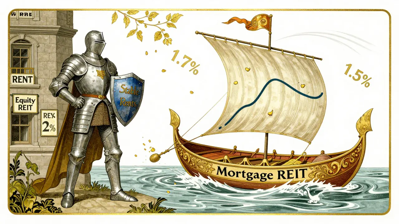 Knight of Equity REITs stands firm against a fragile Mortgage REIT gondola in turbulent rates.